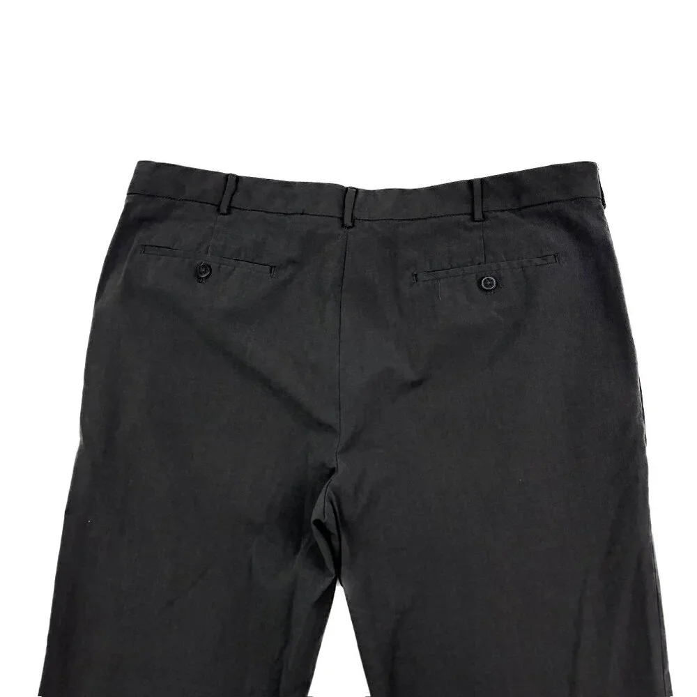 Van Heusen Chino Pants Mens 40x32 Gray Straight Leg Flex Flat‎ Front